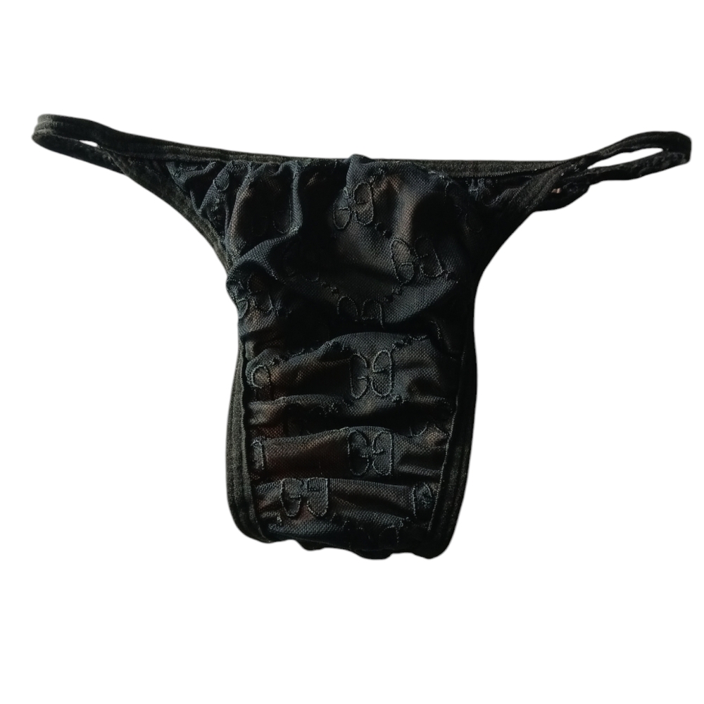 GUCCI GG Monogram Tulle Mesh Brazilian Panty Lingerie XS